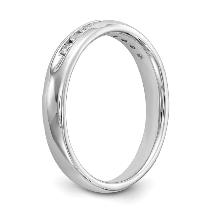 Exclusive 14K White Gold Diamond Band - 9-Stone, 1/5 Carat, Stylish Value-6