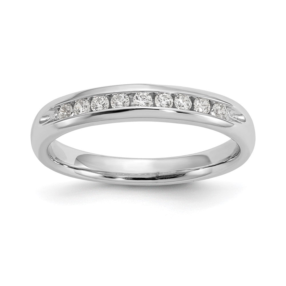 Exclusive 14K White Gold Diamond Band - 9-Stone, 1/5 Carat, Stylish Value
