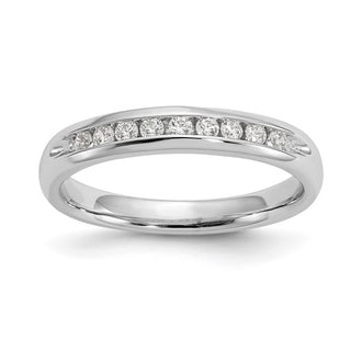 Exclusive 14K White Gold Diamond Band - 9-Stone, 1/5 Carat, Stylish Value