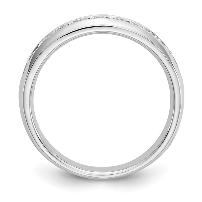 Buy Stylish 14K White Gold 9-Stone Diamond Band - 1/2 Carat Luxury Design-2