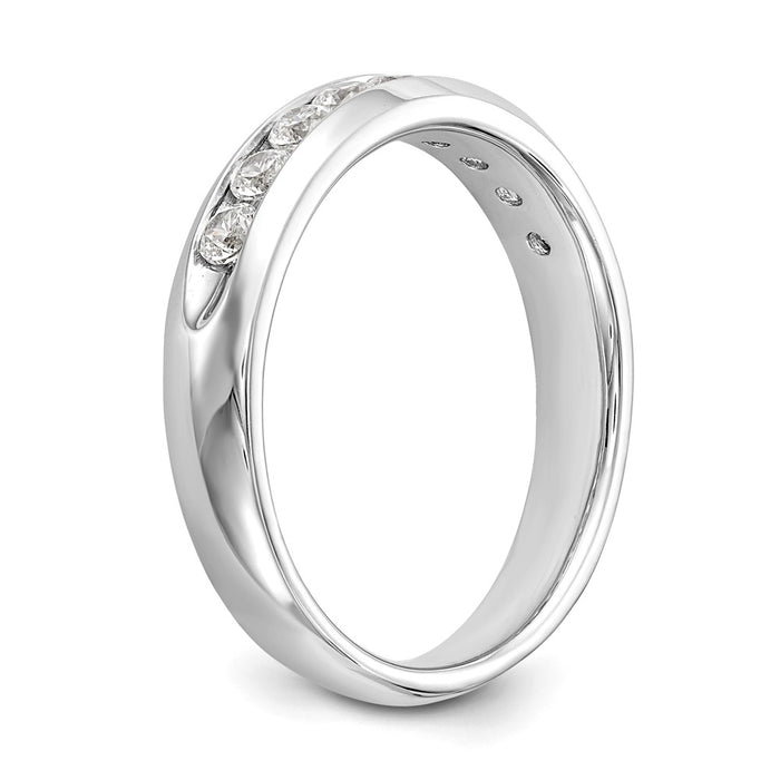 Buy Stylish 14K White Gold 9-Stone Diamond Band - 1/2 Carat Luxury Design-6