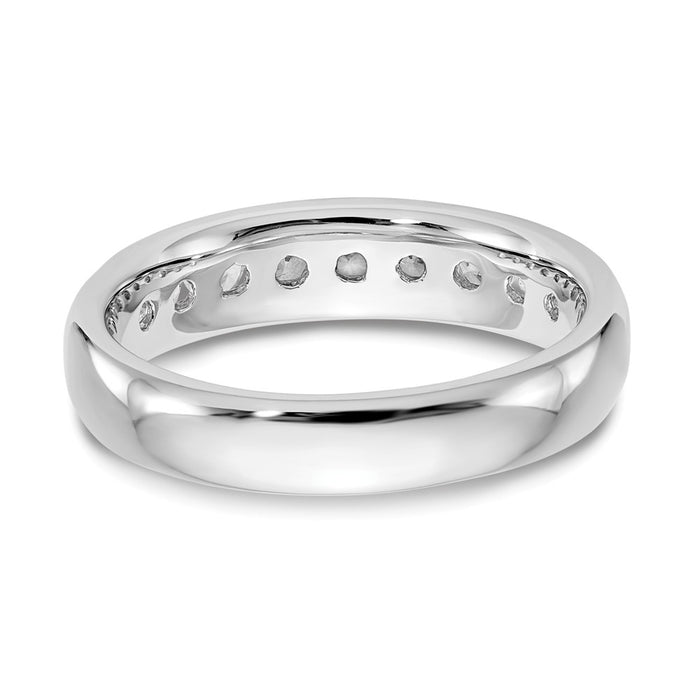 High-Quality 14K White Gold 9-Stone Diamond Band - 5/8 Carat, Stylish Value!-5