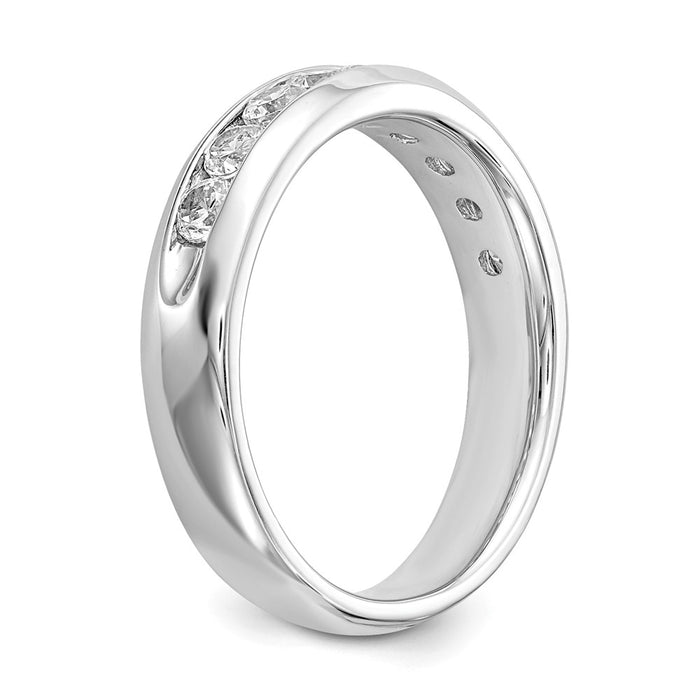 High-Quality 14K White Gold 9-Stone Diamond Band - 5/8 Carat, Stylish Value!-6