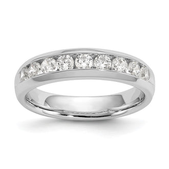 High-Quality 14K White Gold 9-Stone Diamond Band - 5/8 Carat, Stylish Value!