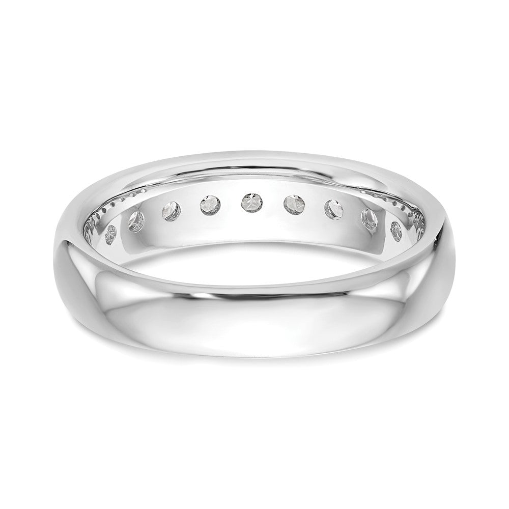 Buy Stylish 14K White Gold 9-Stone Round Diamond Band - 3/4 Carat Luxury