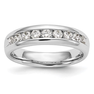 Buy Stylish 14K White Gold 9-Stone Round Diamond Band - 3/4 Carat Luxury