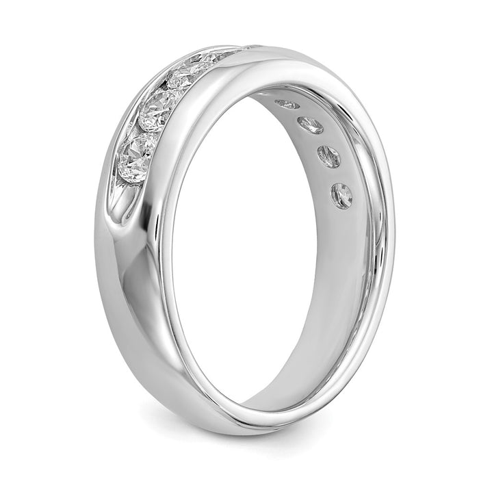 Order Stylish 14K White Gold 9-Stone Diamond Band - 1 Carat Total Weight-6