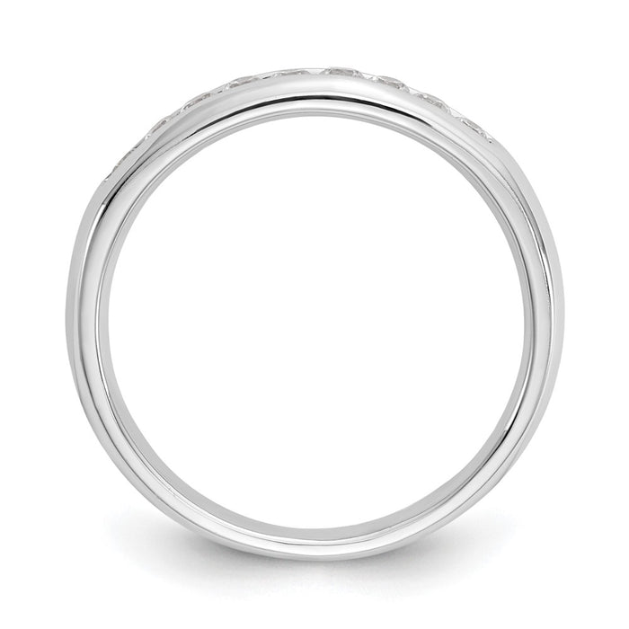 Buy Stylish 14K White Gold 9-Stone Diamond Band - 1/4 Carat Luxury Ring-2