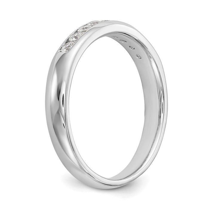 Buy Stylish 14K White Gold 9-Stone Diamond Band - 1/4 Carat Luxury Ring-6