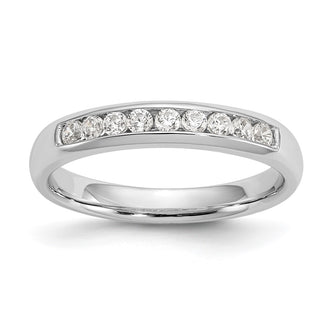 Buy Stylish 14K White Gold 9-Stone Diamond Band - 1/4 Carat Luxury Ring