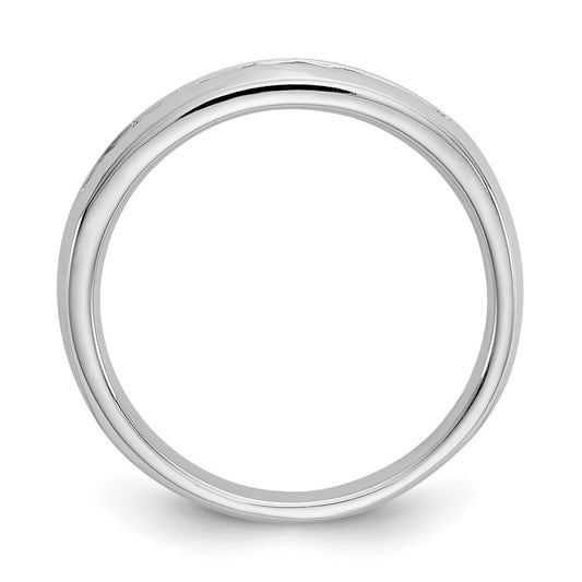 Exclusive 14K White Gold Diamond Band - 1/3 Carat, Stylish 9-Stone Design