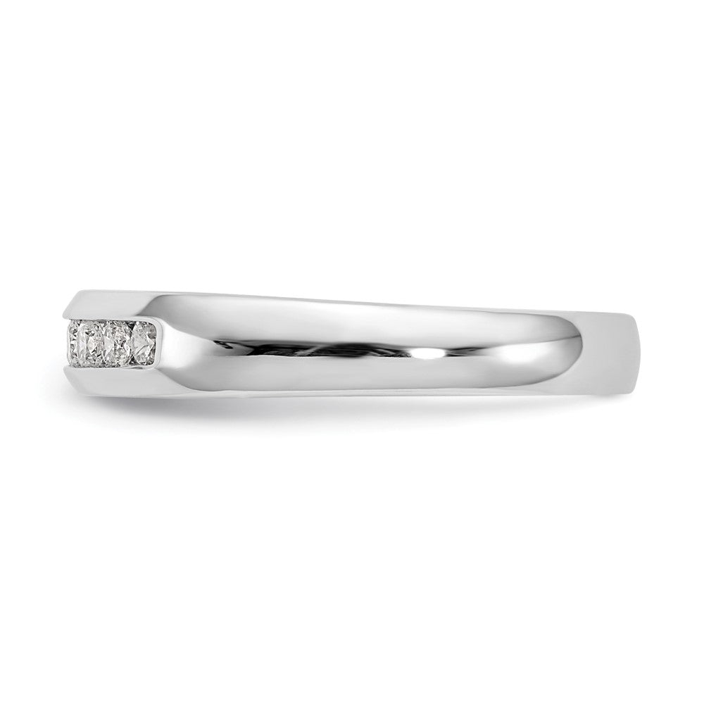 Exclusive 14K White Gold Diamond Band - 1/3 Carat, Stylish 9-Stone Design