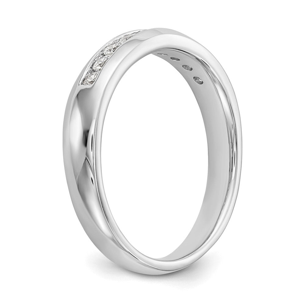 Exclusive 14K White Gold Diamond Band - 1/3 Carat, Stylish 9-Stone Design