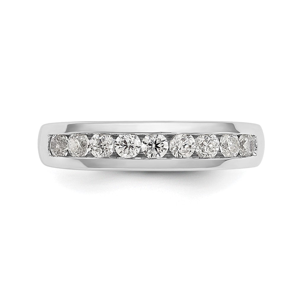 Buy Stylish 14K White Gold 9-Stone Diamond Channel Set Band, 1/2 Carat
