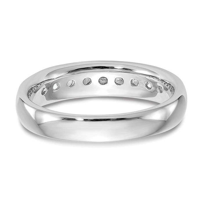 Buy Stylish 14K White Gold 9-Stone Diamond Channel Set Band, 1/2 Carat-5