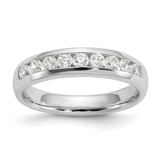 Buy Stylish 14K White Gold 9-Stone Diamond Channel Set Band, 1/2 Carat