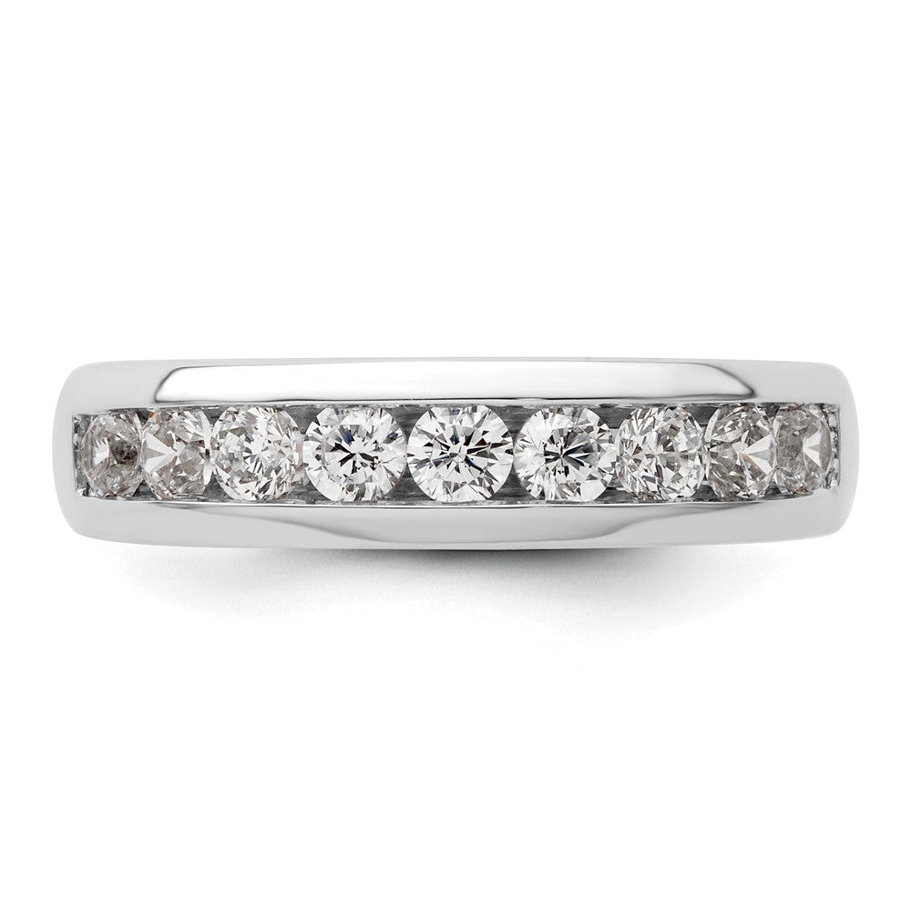 High-Quality 14K White Gold 9-Stone 3/4 Carat Diamond Channel Set Band - Stylish Value