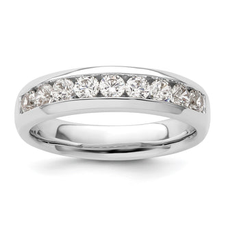 High-Quality 14K White Gold 9-Stone 3/4 Carat Diamond Channel Set Band - Stylish Value