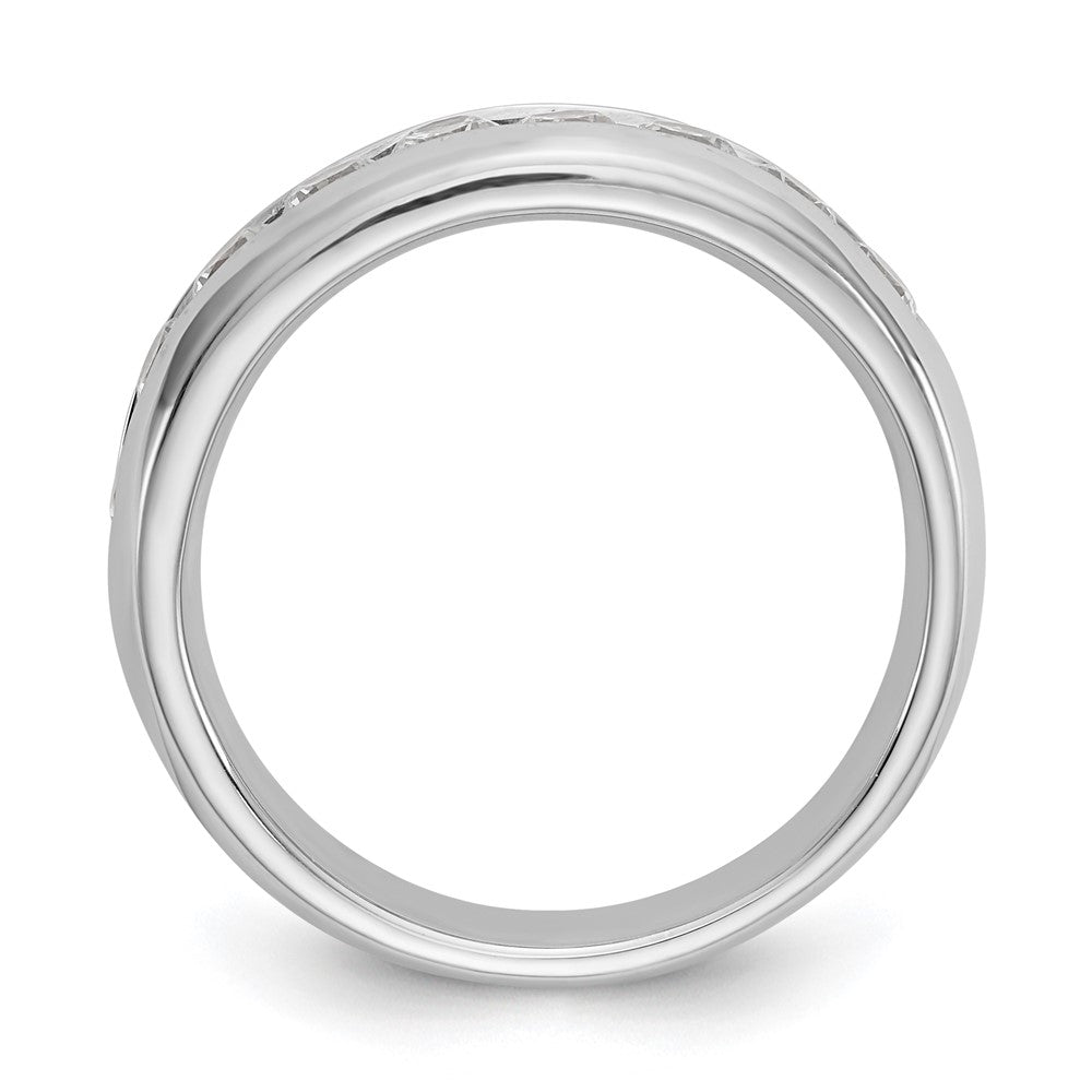 High-Quality 14K White Gold 9-Stone Diamond Band - 7/8 Carat, Stylish Value!