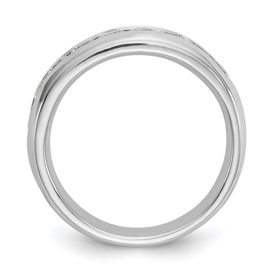 High-Quality 14K White Gold 9-Stone Diamond Band - 7/8 Carat, Stylish Value!