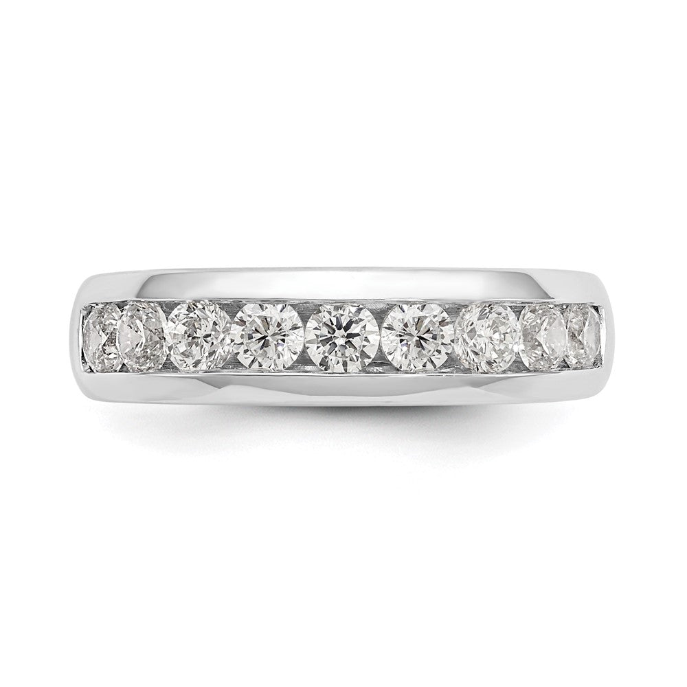 High-Quality 14K White Gold 9-Stone Diamond Band - 7/8 Carat, Stylish Value!