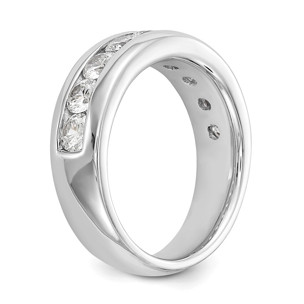 High-Quality 14K White Gold 9-Stone Diamond Band - 1.38 Carats, Stylish Value