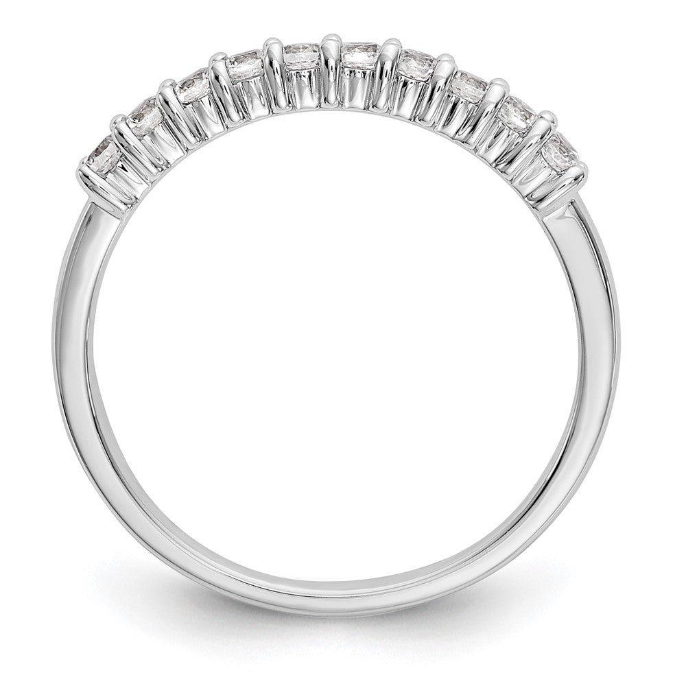 Designer 14K White Gold Diamond Band Setting for 10 Round Stones - Luxury Value!