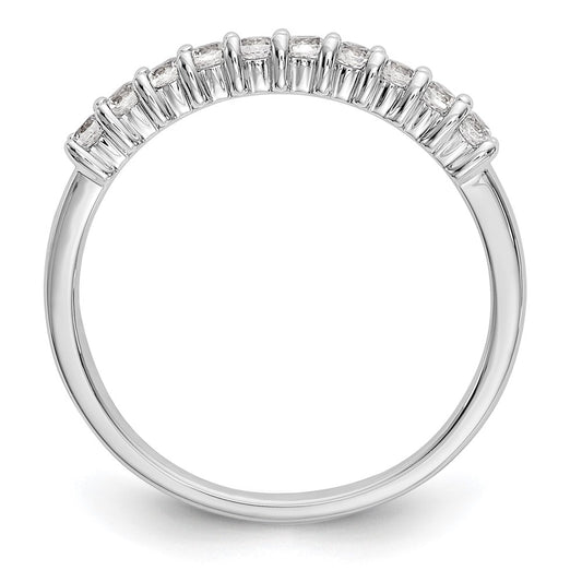 Designer 14K White Gold Diamond Band Setting for 10 Round Stones - Luxury Value!