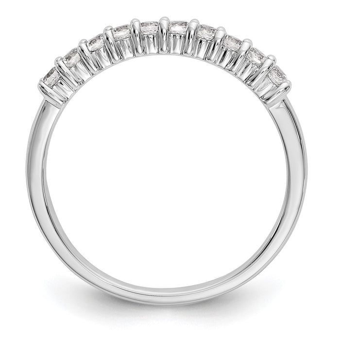 Designer 14K White Gold Diamond Band Setting for 10 Round Stones - Luxury Value!-2
