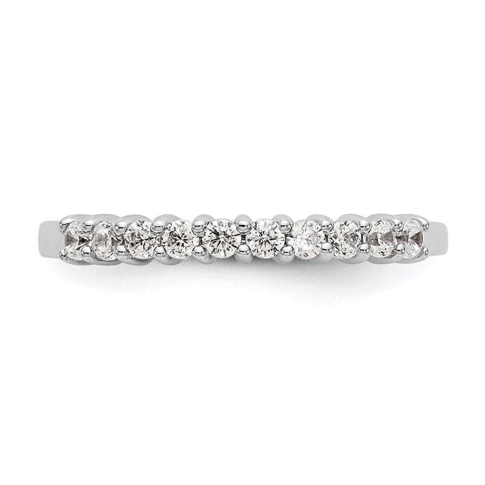 Designer 14K White Gold Diamond Band Setting for 10 Round Stones - Luxury Value!