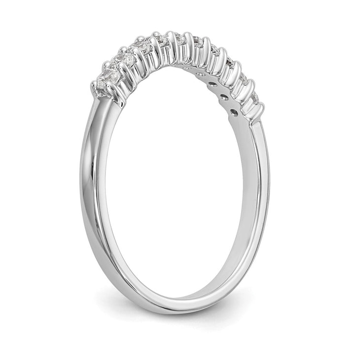 Designer 14K White Gold Diamond Band Setting for 10 Round Stones - Luxury Value!-6