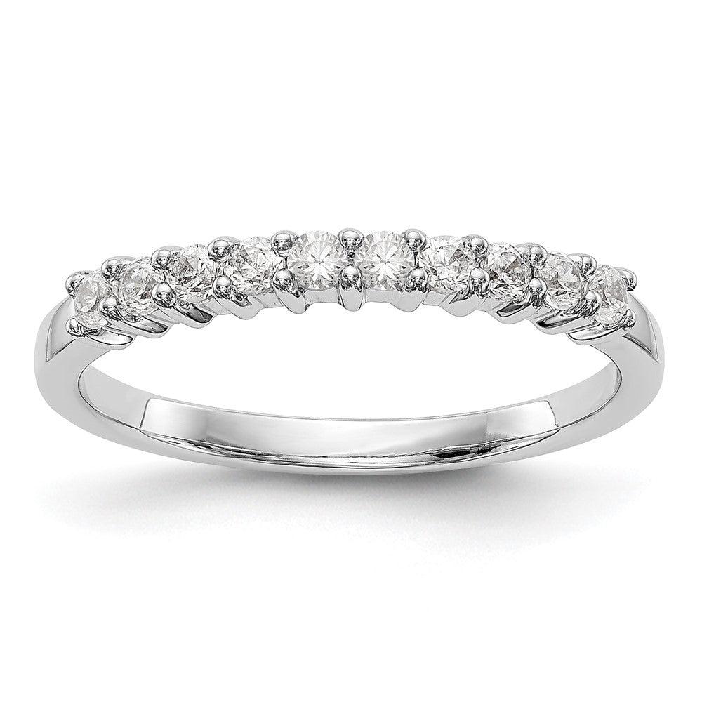 Designer 14K White Gold Diamond Band Setting for 10 Round Stones - Luxury Value!