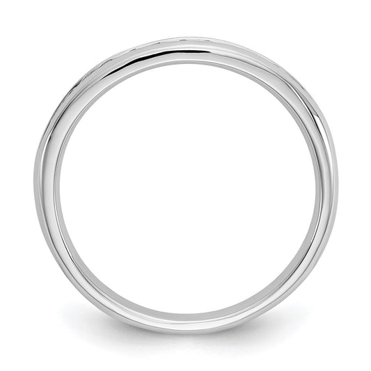Buy Stylish 14K White Gold Band with 11 Round Diamonds - 1/6 Carat Value!