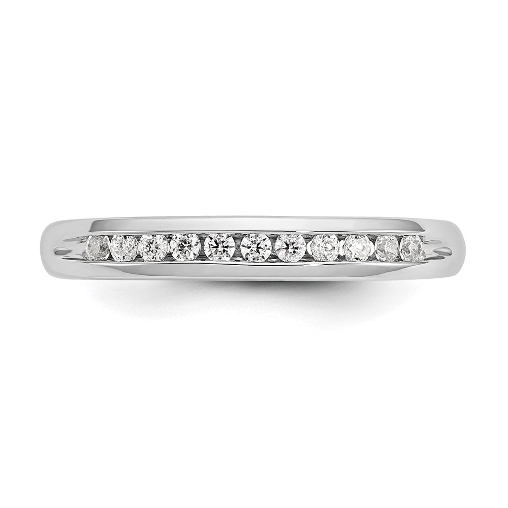 Buy Stylish 14K White Gold Band with 11 Round Diamonds - 1/6 Carat Value!