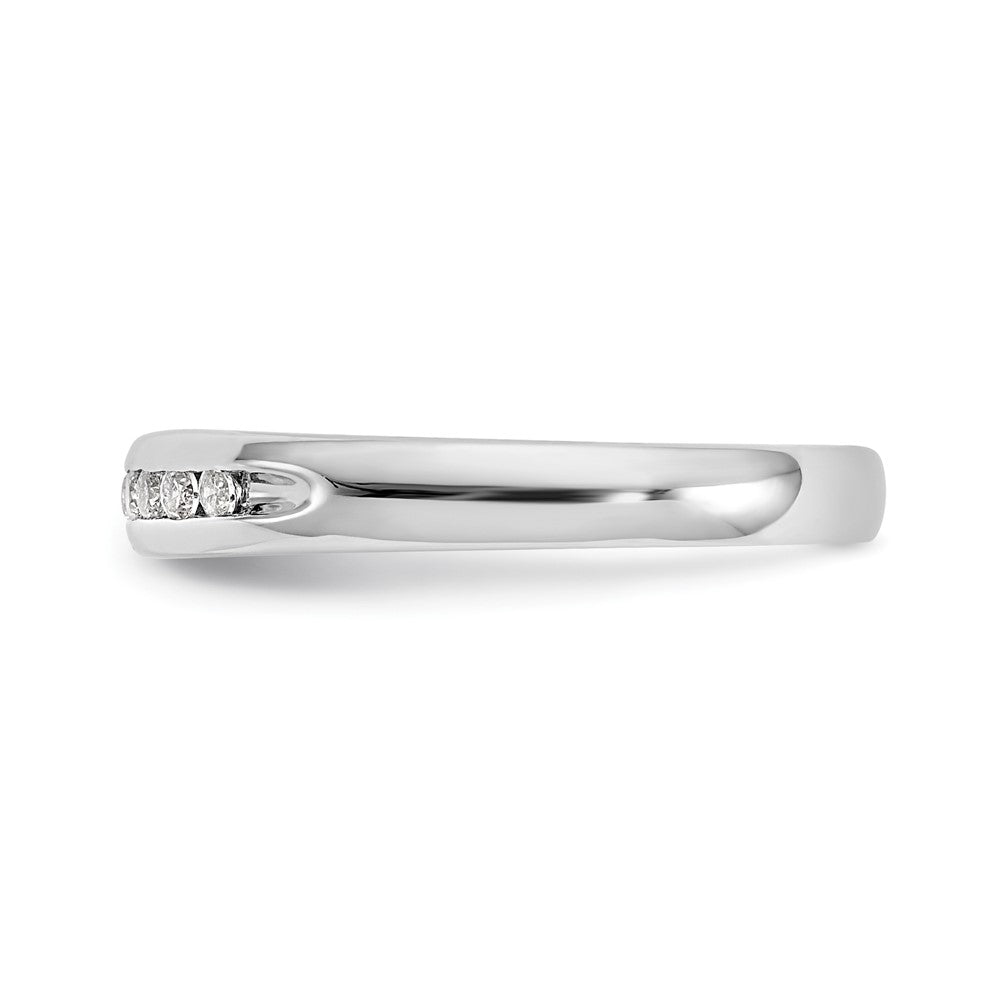 Exclusive 14K White Gold Diamond Channel Set Band - 11 Stones, 1/5 Carat Value