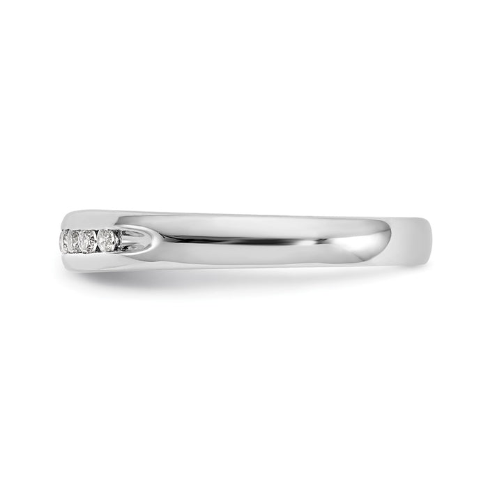 Exclusive 14K White Gold Diamond Channel Set Band - 11 Stones, 1/5 Carat Value-3