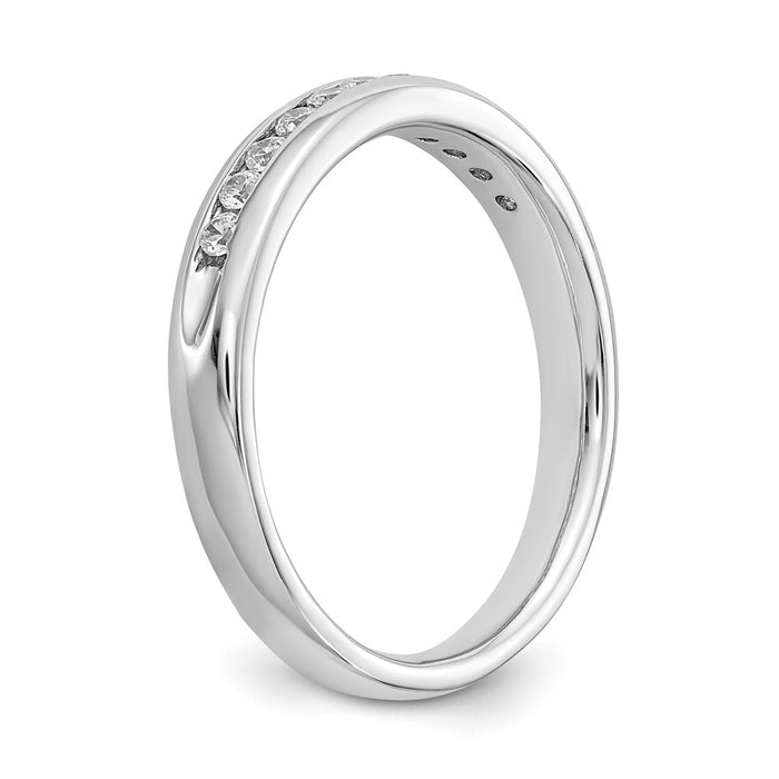 Exclusive 14K White Gold Diamond Channel Set Band - 11 Stones, 1/5 Carat Value-6