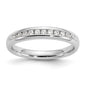 Exclusive 14K White Gold Diamond Channel Set Band - 11 Stones, 1/5 Carat Value-1