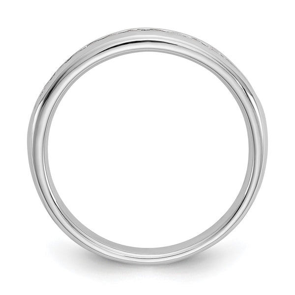 14K White Gold 11-Stone Diamond Band - 1/4 Carat