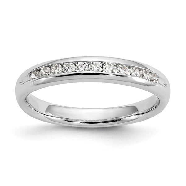 14K White Gold 11-Stone Diamond Band - 1/4 Carat