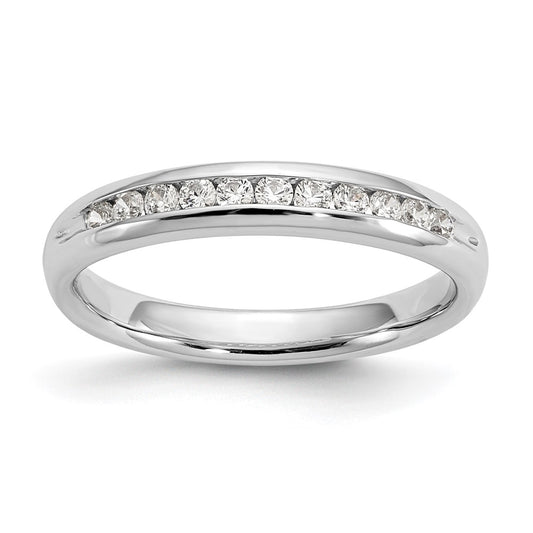 High-Quality 14K White Gold 11-Stone Diamond Band | Stylish 1/4 Carat Value