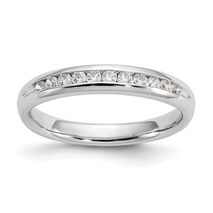 High-Quality 14K White Gold 11-Stone Diamond Band | Stylish 1/4 Carat Value-1