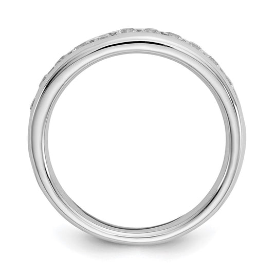 High-Quality 14K White Gold 11-Stone Diamond Band - Stylish 3/8 Carat Value!