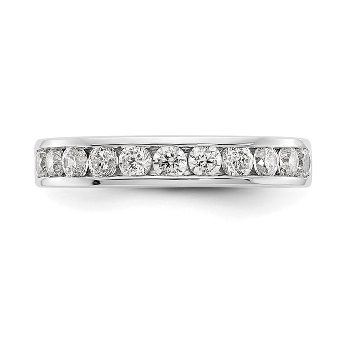 Order Stylish Platinum 11-Stone 3/4 Carat Round Diamond Channel Set Band-4