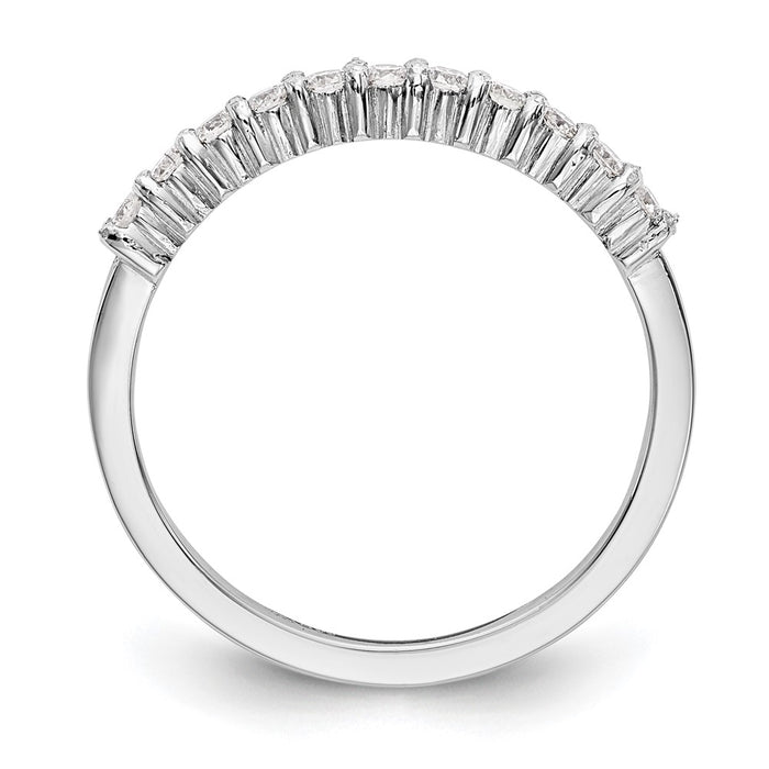 High-Quality 11-Stone Platinum Wedding Band Setting for 1.6mm Stones-2