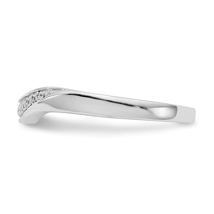 Buy Stylish 14K White Gold Pave Wedding Band Setting for 1-1.4mm Stones-4