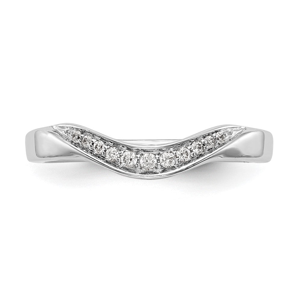 Buy Stylish 14K White Gold Pave Wedding Band Setting for 1-1.4mm Stones