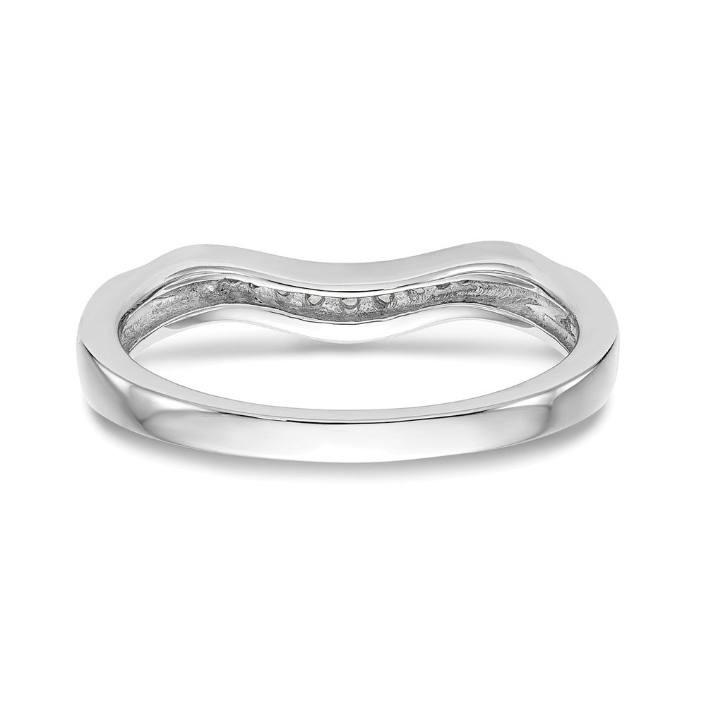 Buy Stylish 14K White Gold Pave Wedding Band Setting for 1-1.4mm Stones