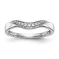 Buy Exclusive 14K White Gold Pave Contoured Wedding Band with 1/15 Carat Diamonds-1
