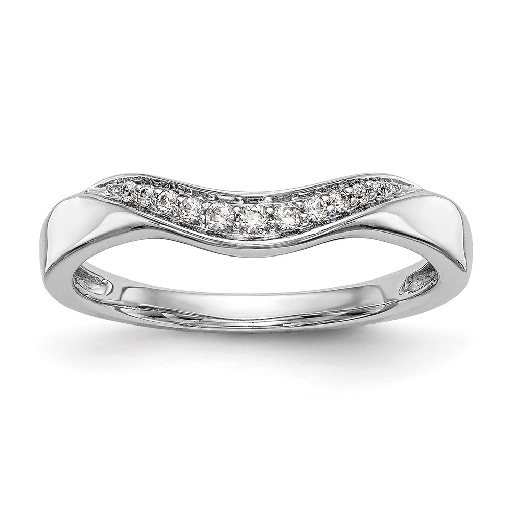 Buy Stylish 14K White Gold Pave Wedding Band Setting for 1-1.4mm Stones
